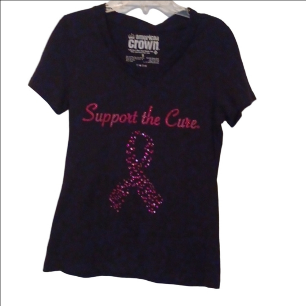 -- American Crown 'Support the Cure' T-shirt Women's Size Small